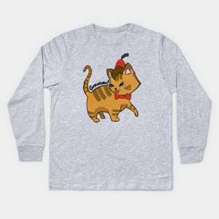 11th doctor cat Kids Long Sleeve T-Shirt